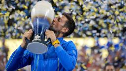Novak Djokovic edges past Carlos Alcaraz to capture first tournament title in return to US soil | CNN