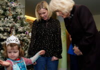 Queen Camilla admires little girl’s princess outfit on visit to children’s hospice